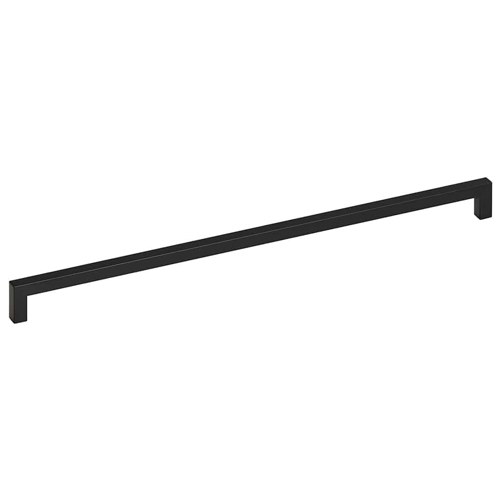 Maniglie per mobili, 5 pezzi, colore nero, in acciaio inox, 480 mm, distanza di 480 mm, maniglie per cassetti, moderne, per cucina, comò, guardaroba con verniciatura a polvere, viti