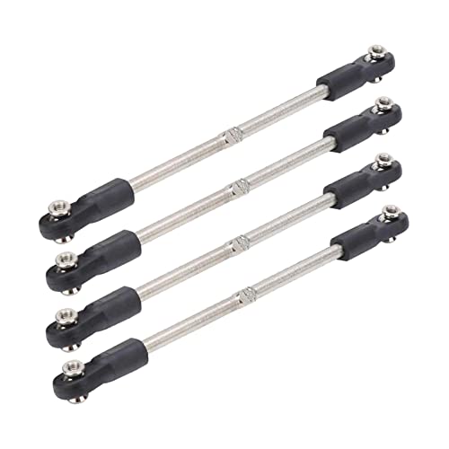 JWQFBC 4pcs Set Metal RC Car Steering Link for ZD HPI Vehicle, 110-120mm