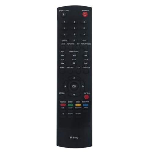 SE-R0431 Remote Control for Toshiba Blu-ray DVD Disc Player in Living Rooms or Rooms, No Programming or Pairing Needed, Replacement Remote Compatible Models BDX2400KU BDX3400KU BDX5400KU BDX2400KC