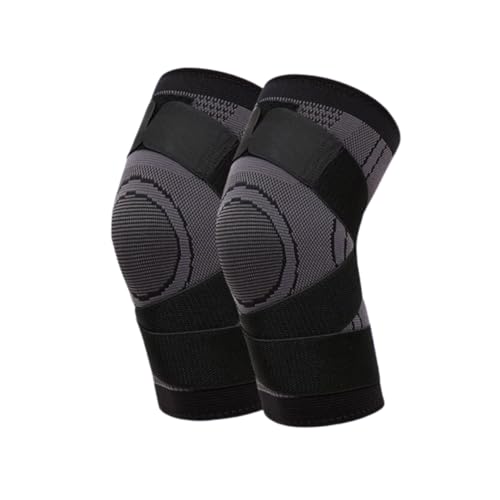 Joelheira Protetora Esportiva Faixa De Compressão Ajustável Ortopedica Para Dores Ideal Para Esportes de velocidade Ginastica Volei Basquete Futbebol (2, Preto)
