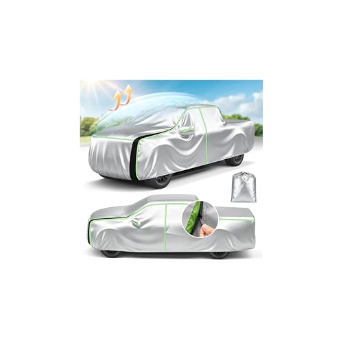 Image of Cartist Hail Protector Car Cover for Truck Waterproof All Weather, Heavy Duty Outdoor Sun Uv Rain Pickup Cover,Universal Fit for Colorado,Tacoma Most Regular Cab, etc. (Length Up to 210 inch) M,420D
