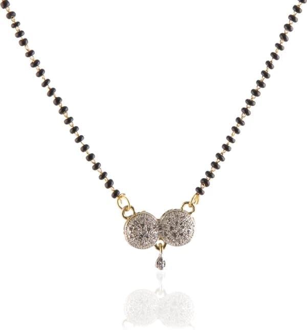 RHOSYN Artificial Imitation Jewellery Elegant Stylish Gold Plated American Diamond AD Mangalsutra Tanmaniya (RS MSTR 2CC) (B0CP2BVDFV) Amazon Price History, Amazon Price Tracker