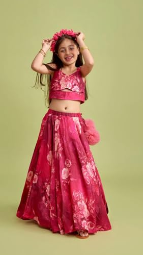 Girls Wedding Ethnic Western Traditional Wear Rayon Printed Readymade Lehenga Choli3