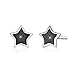 Produktbild Ohrstecker für Damen und Mädchen, 925 Sterlingsilber, Stern, schwarzer Kristall