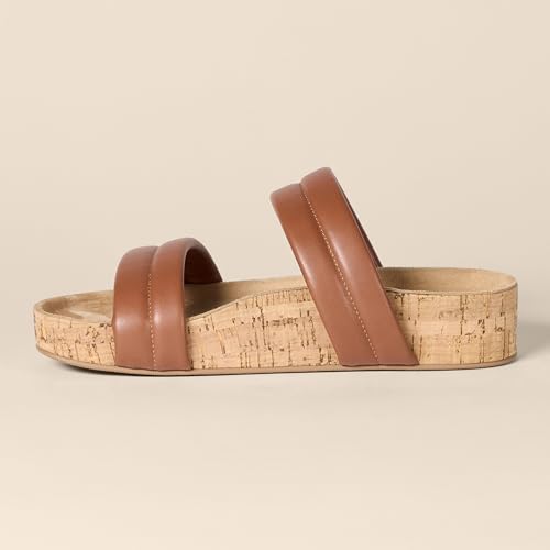 Image of Amazon Essentials Women's Two Strap Slide Cork Sandals | Casual Sandals