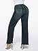 Flamingals Straight Leg Jeans for Women Casual Raw Hem Mid Waisted Pull on Jeans 2023 Trendy Navy Blue L