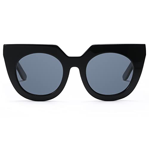 DUCO Oversized Cat Eye Sunglasses for Women Trendy Sunglasses 1201