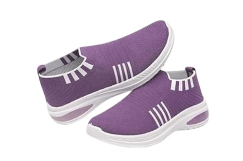 Image of Women's Slip-On Walking Shoes | Lightweight Mesh Casual Sneakers | Comfortable Cushioned Sole Travel Shoes
