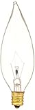 Bulbrite B25CFC 25-Watt 120V Incandescent Flame-Tip Chandelier Bulb, Clear, 2-Pack