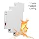 DIN -Schienen -LED -Indikatorlicht AC DC 230V Modulare Mount JD9 für Telekommunikation und Elektrische Leitungen (Rot)