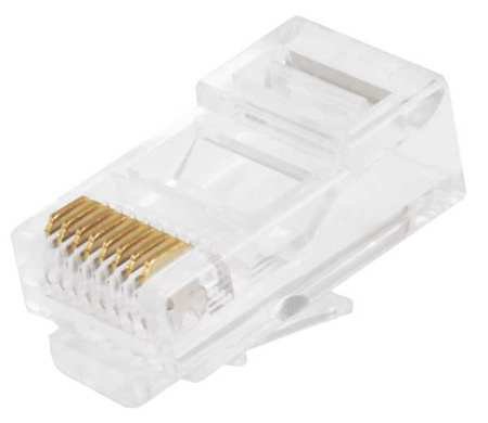 Plug, Modular, RJ45, Solid, PK100