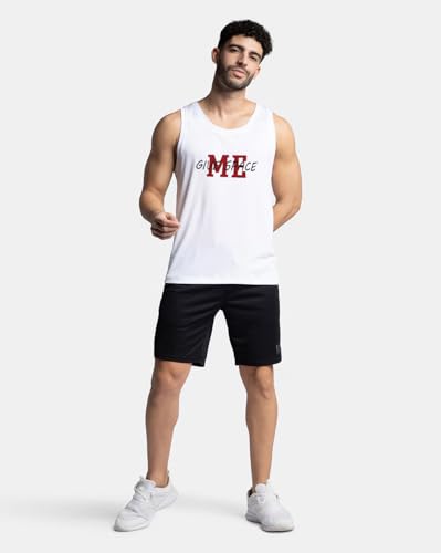 Image of Men's Polyester Printed Sleeveless Sports Gym Boxing Workout Activewear Bodybulding Gym Vest
