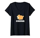 Photo Gallery donna funny chonk kawaii kids fat shiba inu dog lover maglietta con collo a v Photo Gallery donna funny chonk kawaii kids fat shiba inu dog lover maglietta con collo a v