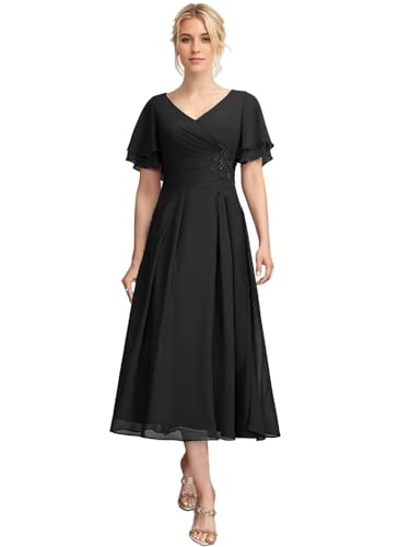 black formal tea length dresses Sweetheart Neck Black Tea Length Prom Dresses, Black Tea Length Formal Homecoming Dresses, US 6 / Custom Color / With Rush+$19.99