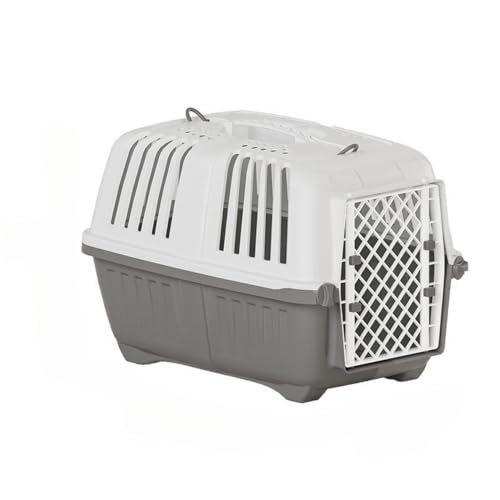 BHYGNVFIP(小さな店)ペット航空会社ボックス 犬チェックインボックス 猫旅行ポータブル車犬ケージ 小型中型犬専用ボックス (グレー,XL)