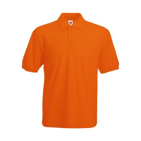 Fruit of the Loom Hombre 65/35 Polo Corto Mangas POLOS - Naranja, Medium Cover