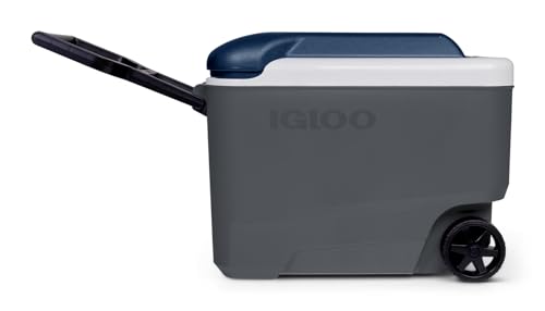 Image of Igloo MaxCold 40 Qt Latitude Roller Cooler, Carbonite