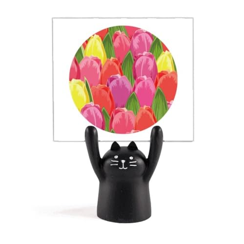 Porte-mémo chat noir pour aquarelle en métal noir pour ranger vos dessins