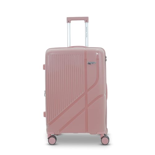 Image of AMERICAN TRAVELLER TourisPoineer Trolley Bags Set of 3 - Large Polypropylene Hardshell Expandable Travel Luggage Bag with 8 Disc Wheels & TSA Type Lock. (28, Rose Pink)