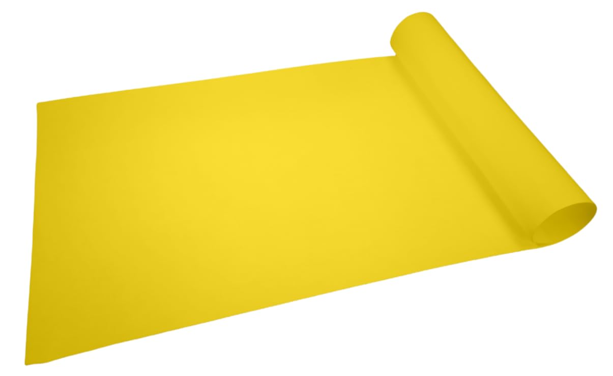 MadeInNature - Tappeto in moquette per eventi versatili: mostra, compleanno, gala - Anti-fuoco - Tappeto riutilizzabile (giallo 2 x 8 m)