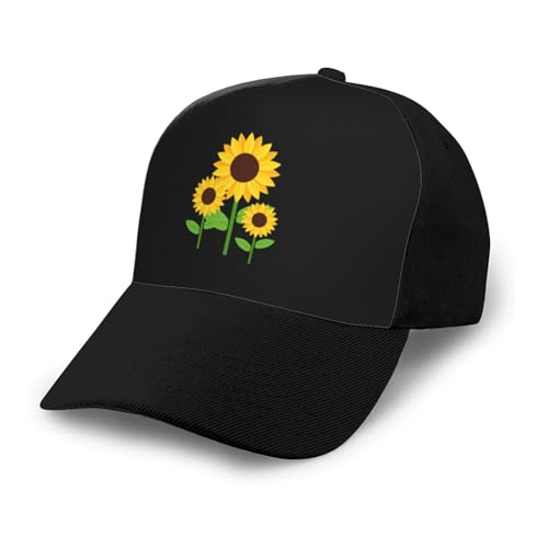 Sunflower Unisex Classic Adjustable Curved Brim Baseball Cap, Trucker Hat