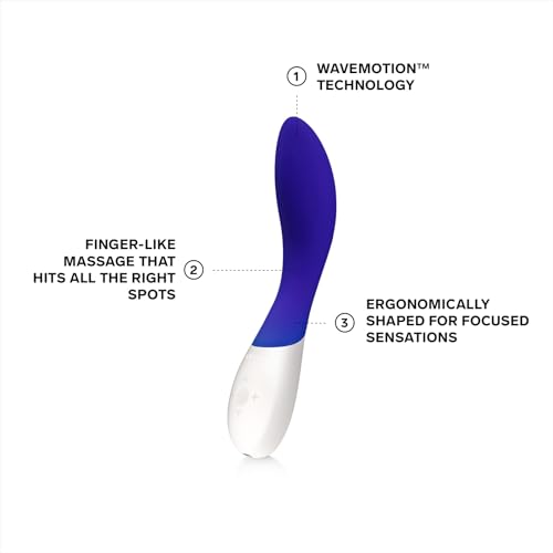 Image of LELO Mona Wave Personal Massager for Women, G Spot Vibrator with WaveMotion Technology, Sex Toy for Women with 10 Vibration Patterns, G Spot Dildo, Female Sex Toy, Blue