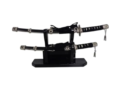 創業80余年 森泉人形の太刀二本飾り 黒