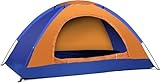 Generic Tienda de campaña, verde, tela Oxford, refugio de mochilero de doble puerta, 200 x 150 x 120 cm, impermeable, instalación instantánea, con bolsa de almacenamiento, clavos de tierra, postes