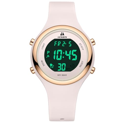LN LENQIN Ladies Watches Womenes Watch Waterproof Digital Sport Chronograph Watches for Women Silicone Strap with Light/Date/Week/Month - Image 3