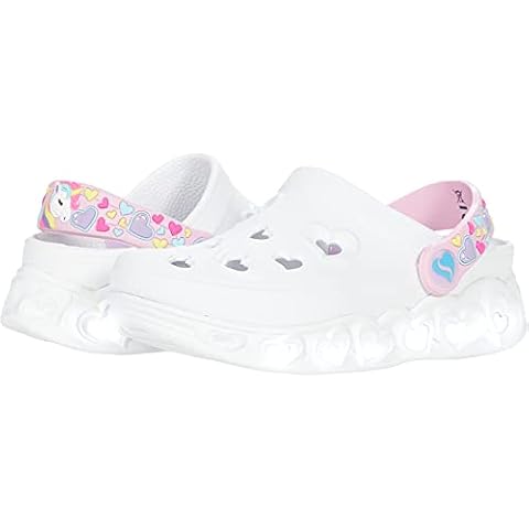 Skechers White Clogs with Convertible Heel Strap Cover