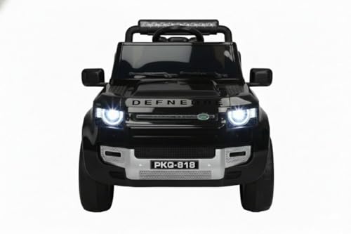 Image of Kids Defender 4X4 Heavy Duty 12V Electric Ride On Car for Kids with Remote Control 1-7Yrs Car Battery Operated Ride On (Black)