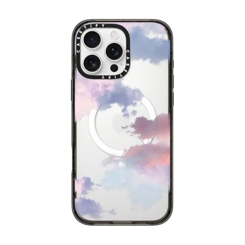CASETiFY CpNg MagSafeΉ iPhone 16 Pro Max P[X [X / 2.5m̗NA (MILKi4{) / CX[dMagsafeΉ] - Clouds - NA ubN
