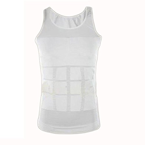 New Men Slim N Lift Body Shaper Underwear Vest Shirt Corset Compression Shaper (m, white)3