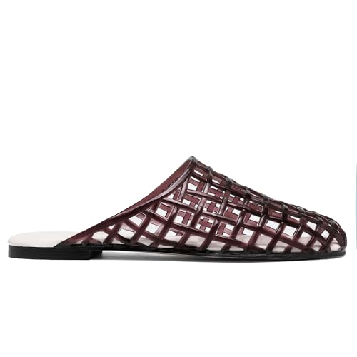 Clear Jelly Shoes for Women Slip on Mesh Slides Sandals Comfortable Closed Toe Flats Sandals Jelly Summer Beach Sandals.