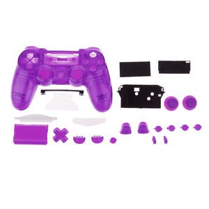 Buy Clear Purple Housing Shell Case+Button Mod Kit for PS4 Controller ...