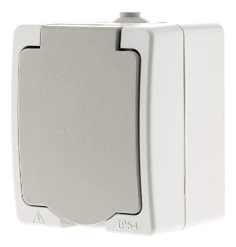 Zenitech - Akya Prise 2P plus T 16A Gris Clair IP54 1 Paquet – Image 5