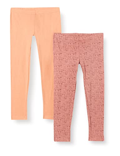 PIPPI Unisex Baby Leggings W.AOP (2-Pack) Pants, Burlwood, 104 EU