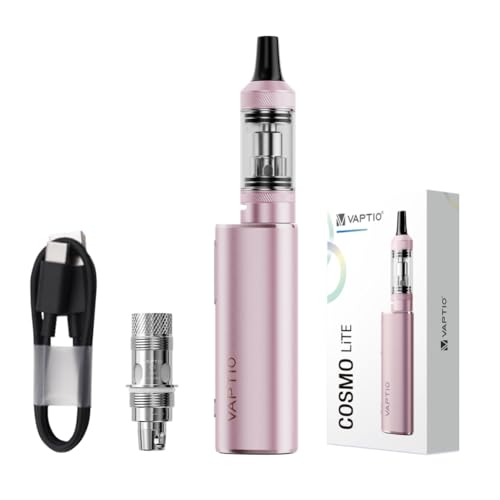 VAPTIO Cosmo Lite Kit 25W E-cigs Kit Cigarette électronique 1150mAh Batterie Vape Pen avec 2.0ml Cosmo Tank 1.0ohm, Sans E Liquide Sans Nicotine (rose)