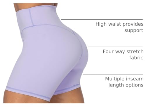 Image of Sunzel No Front Seam High Waist Biker Shorts for Women, Squat Proof Yoga Workout Gym Bike Shorts | 3, 5 Or 8-Inch Inseam, High Waisted, Tummy Control, No Front Seam, Buttery Soft, Compression Fit, Squat Proof