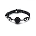 SCARLET KITTEN Medium Bite Ball Leather and Silicone for Women Men, Black