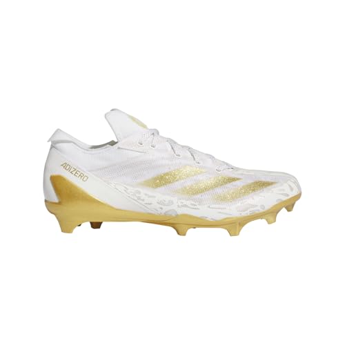 adidas Mens Adizero Electric Football Sneakers Shoes - Gold, White - Size 12 M