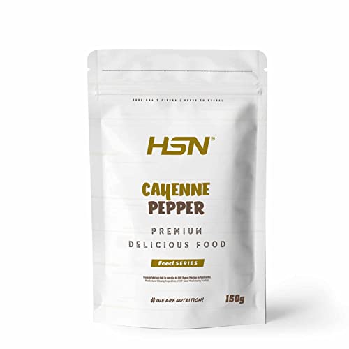 Cayena en Polvo de HSN | 150 G | procedente Capsicum frutescens – Pimienta Cayena Picante - 40.000 SHU (Scoville Heating Units) - Auténtico Sabor | No-GMO, Vegano, Sin Gluten