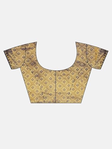 Image of Women's Banarasi Silk With Jacquard Print Saree With Blouse