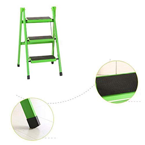 Taburete escalera de doble propósito plegable multifunción con peldaños para el hogar 5