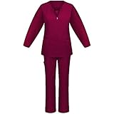 Generic Unisex-Kasacks-Set Uniform Damen Einfarbiger V-Ausschnitt Kasacks Arbeitshose Pflege Schlupfkasack Kurzarm Oberteil Mit Hose Arbeitskleidung Pflege Kasack Sets Berufskleidung Laborkittel