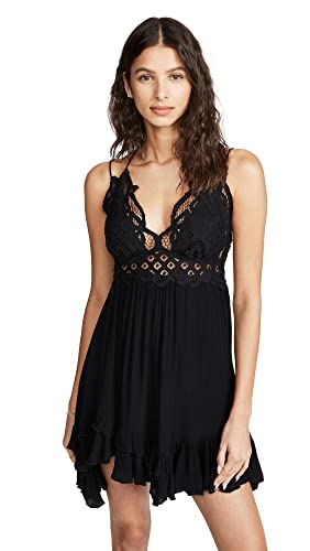 Free People Damen Adella Slip-Kleid, schwarz, Mittel