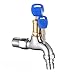 3pcs Outdoor Washer Faucets Anti-Theft Water Tap with Lock Key Alloy Body Single Key Switch Kitchen Garden Watering Fittings Tool(Faucet B)