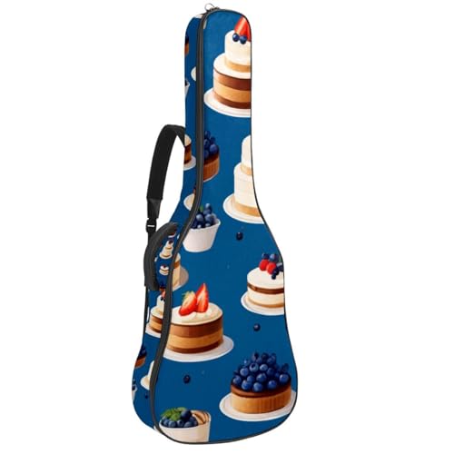Sac pour guitare acoustique 40-41 pouces étanche à motif dessert bleu