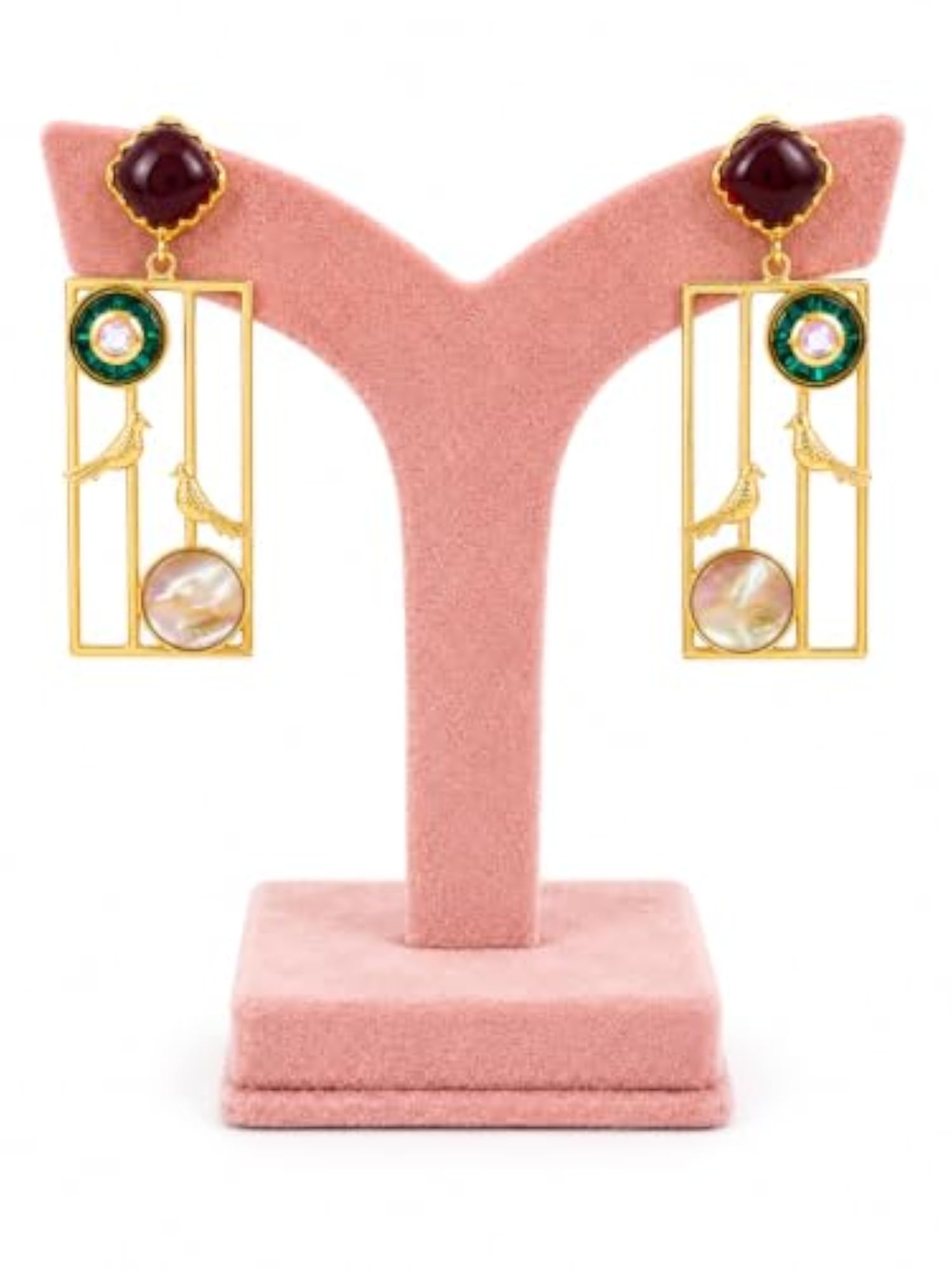 Women's Fusion Drop Earrings with 3D Bird Motif, Unique Design