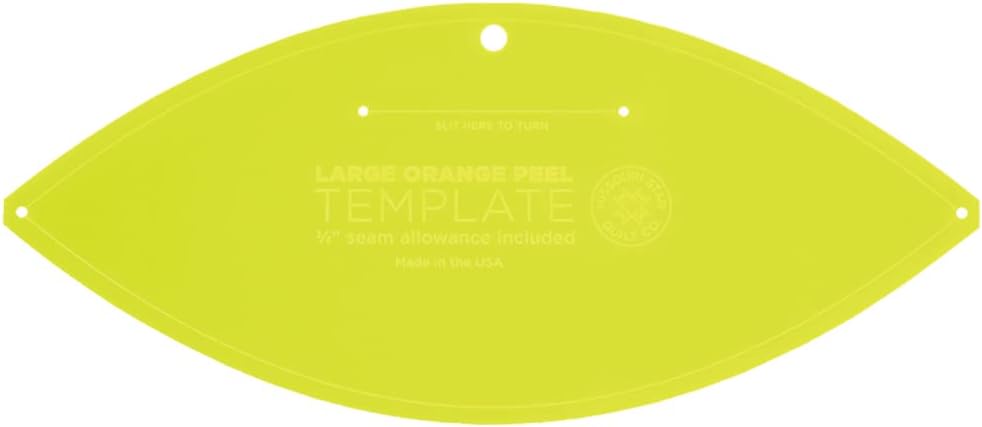 Acrylic Quilting Template, Leaf/Orange Peel | For Use with 10” Precut Fabric Squares | Essential Patchwork Quilt Supplies for Cutting Patterns, Sewing, and DIY Blanket Making Projects